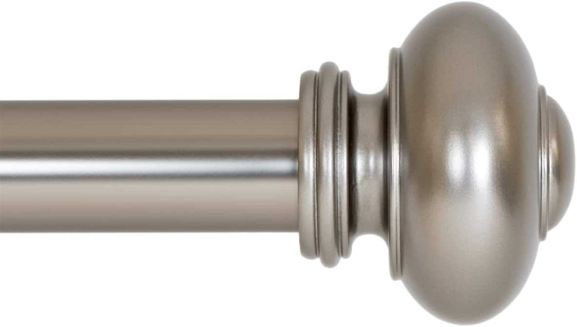 Ivilon Drapery Window Curtain Rod with Knob Design, 120 to 240 in