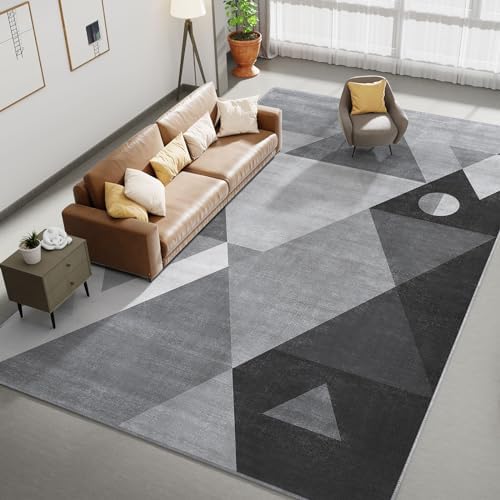 HOMFINE Washable Modern Area Rug - Soft Non Slip 5ftx7ft Design