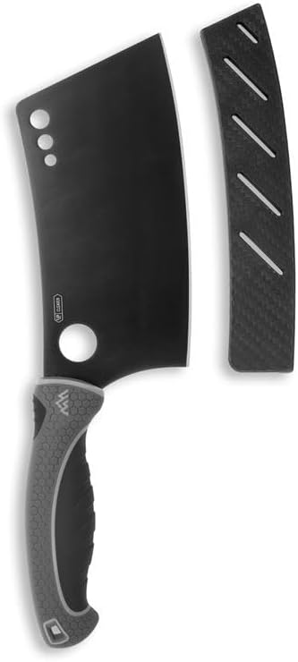 OUTDOOR EDGE ErgoMax Cleaver - Premium Titanium-Coated Knife