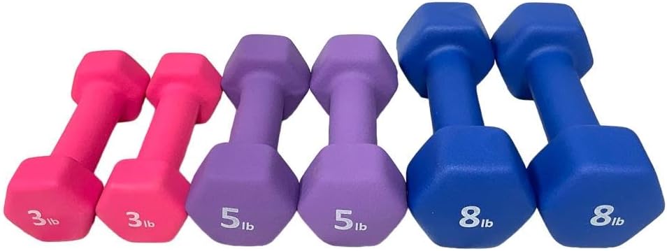 Neoprene Coated Dumbbell Hand Weight Set for Muscle Toning
