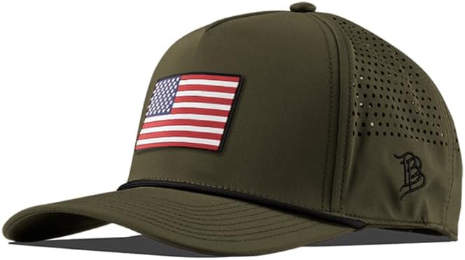Old Glory PVC Curved 5 Panel Rope Hat for All Activities