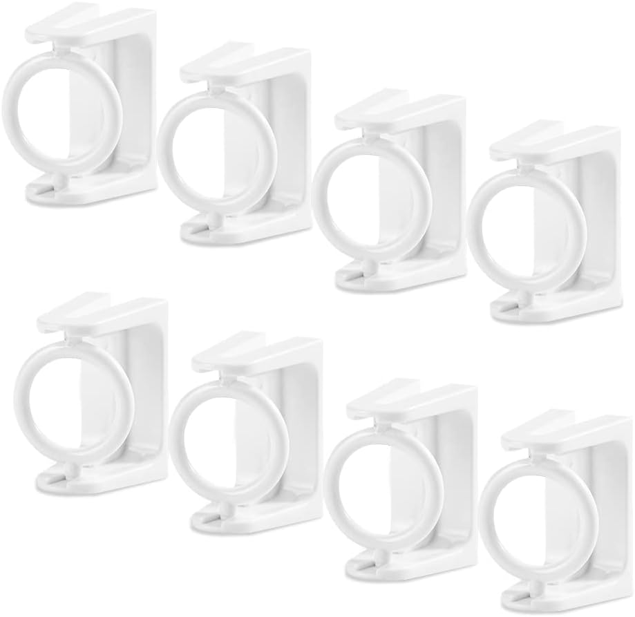 LELE LIFE 360 Rotating Curtain Rod Brackets - No Drilling, Easy Installation