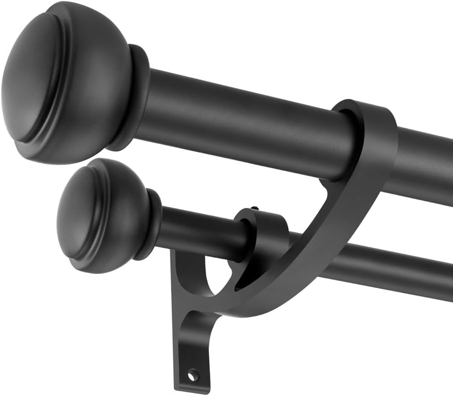 Stylish Double Curtain Rods: 72-144 Inch