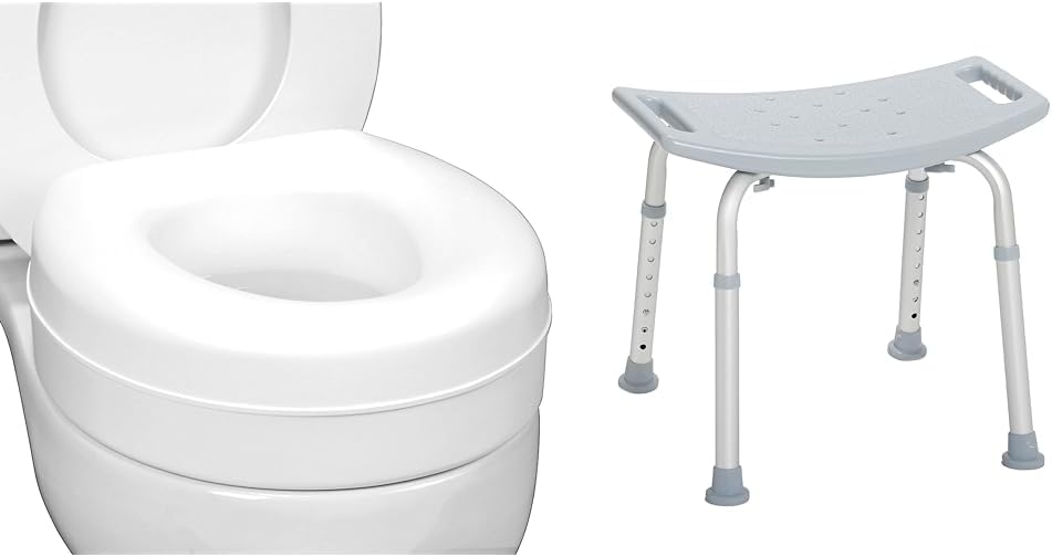 Comfort Height Toilet Seat Riser & Shower Chair