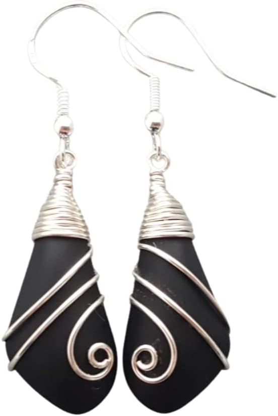 Handmade Hawaiian Sea Glass Earrings - Unique Beach Jewelry