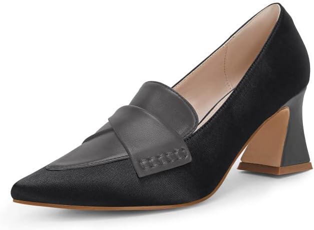 Women's Chunky Block Low Heels Pumps for Office and Parties