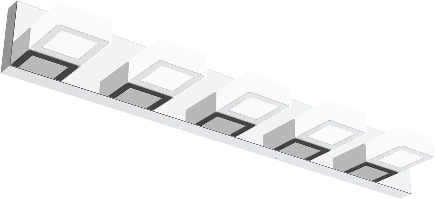 Dimmable Chrome Bathroom Light Fixtures for Modern Vanity Use