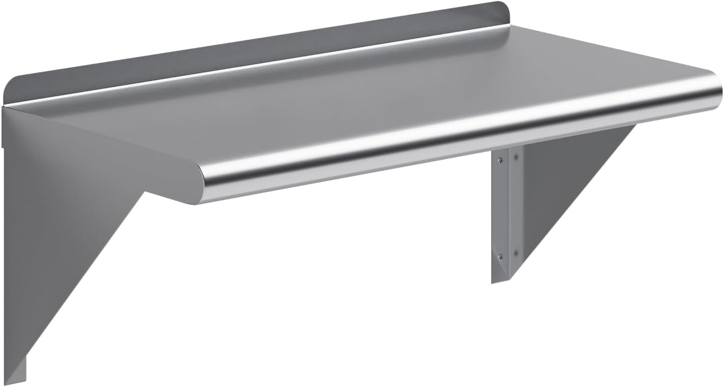 Stainless Steel Wall Shelf 24in x 12in for Kitchen & Garage