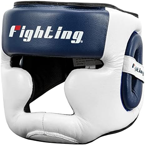 Fighting Sports Medium White Boxing Headgear - Adjustable for Boxing & Martial Arts