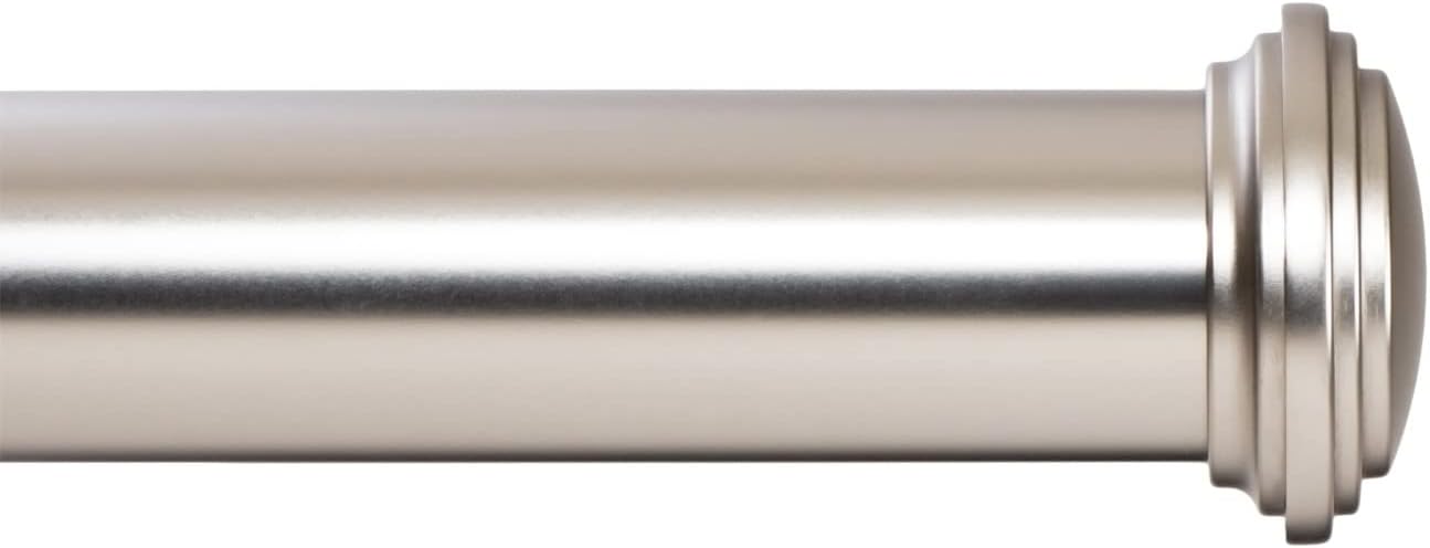 Ivilon Decorative Window Curtain Rod with End Cap Design