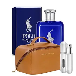 Blue Eau de Toilette Men's Cologne Gift Set with Travel Bag