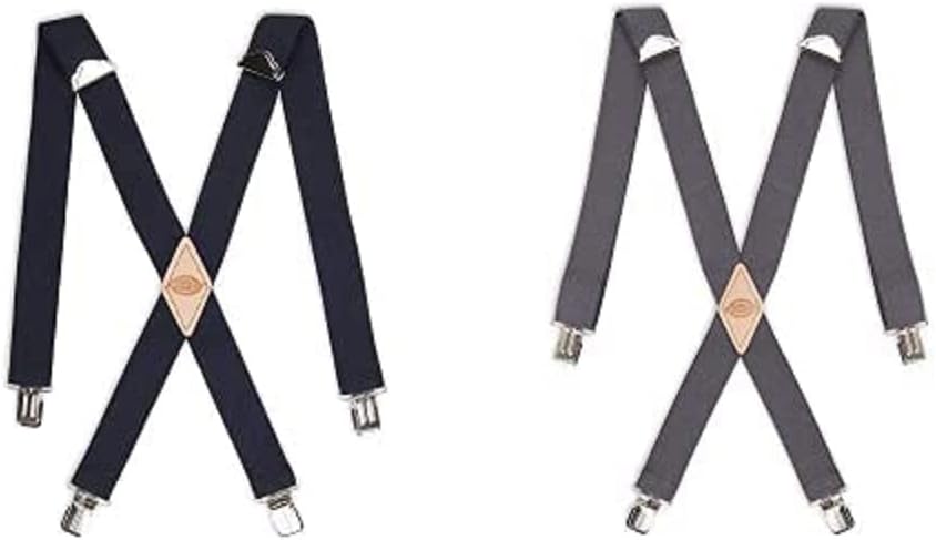 Dickies Mens 1-1/4 Solid Straight Clip Suspenders for Style