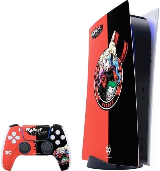 Skinit Decal Gaming Skin for PS5 Bundle - Harley Quinn Design