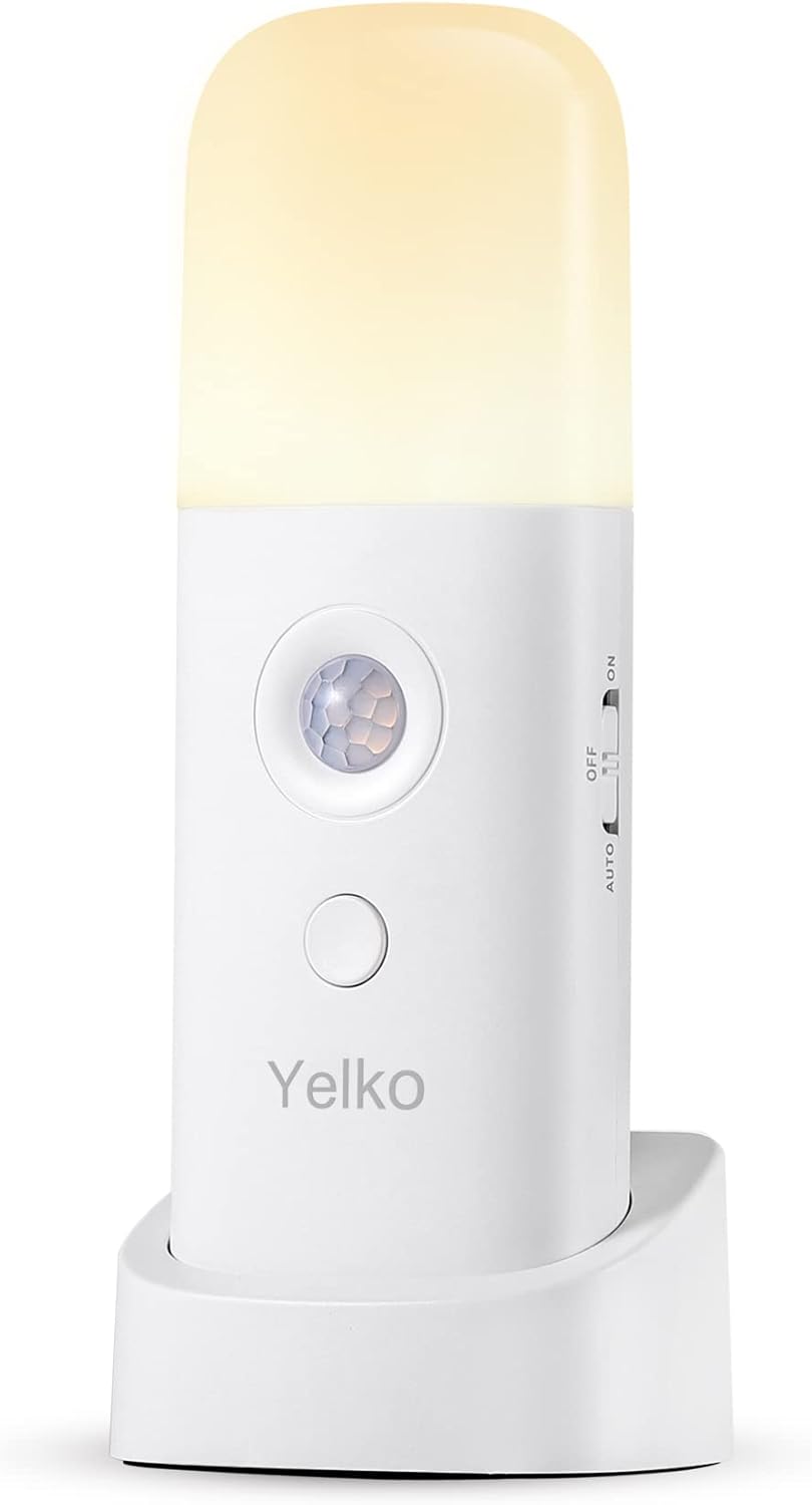 YELKO Rechargeable Motion Sensor Night Light for Home Use
