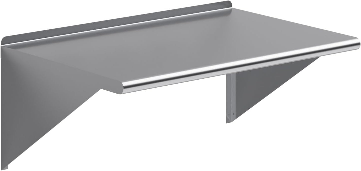 Stainless Steel Wall Shelf 36 in. Long for Kitchen & Garage