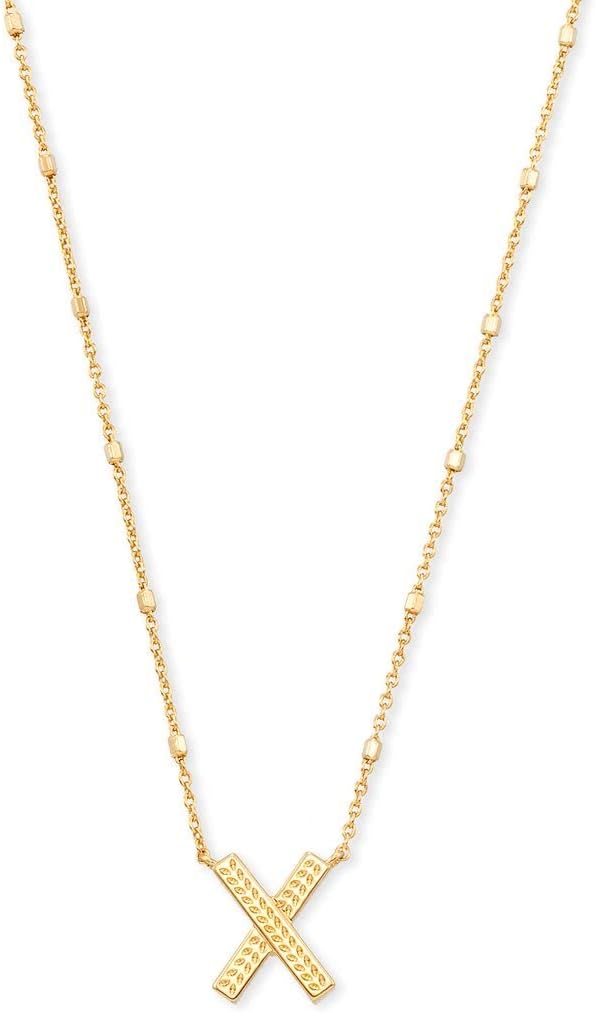Kendra Scott Letters A-Z Pendant Necklace for Women in Gold
