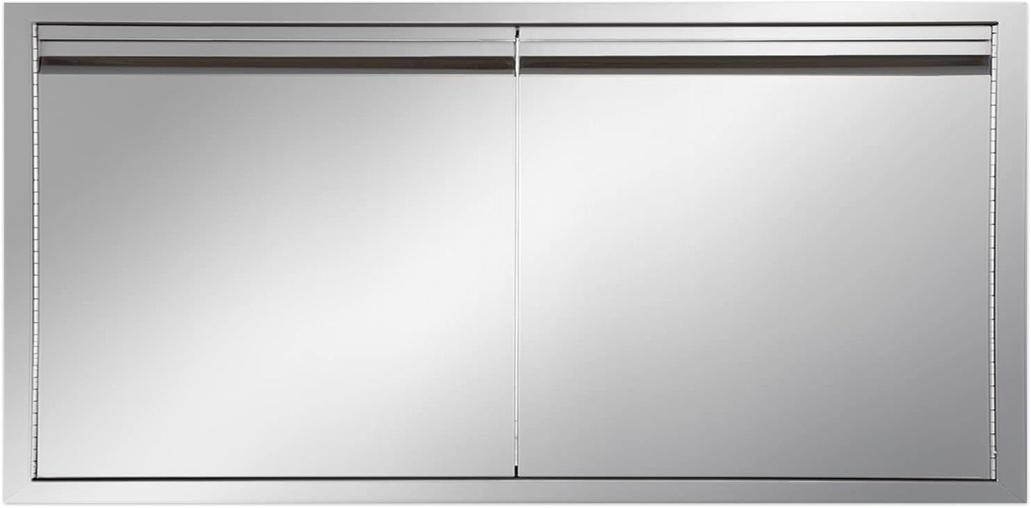 Outdoor Kitchen Door 42W x 21H inch Stainless Steel BBQ Double Door