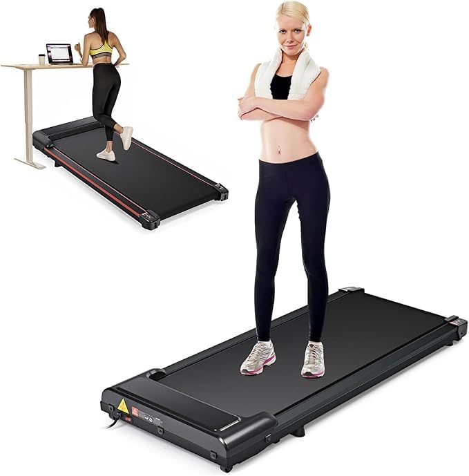AYJOIR 300 lb Capacity Under Desk Treadmill - Low Noise, Portable Office Fitness