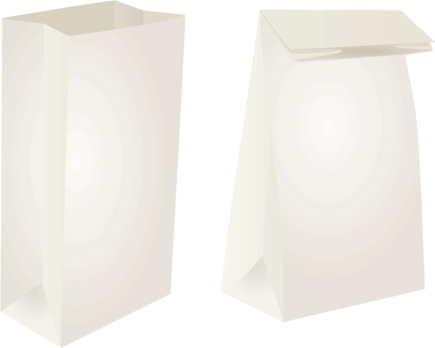 Perfect Stix 6lb White Paper Bags for Lunch and Craft Use