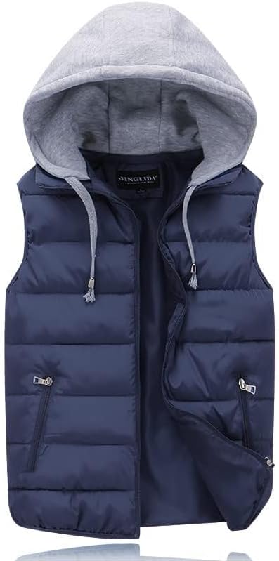 Gihuo Women's Puffer Vest: Warm Quilted Hooded Jacket for Winter