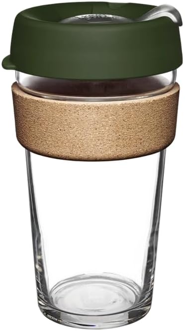 KeepCup Brew Cork Reusable Coffee Cup - 16oz Tempered Glass