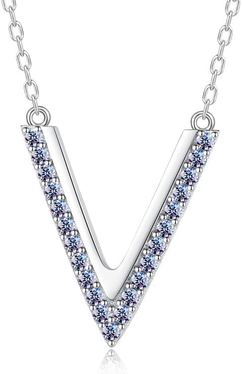 Handmade Sterling Silver Necklace with Moissanite Pendant Gift