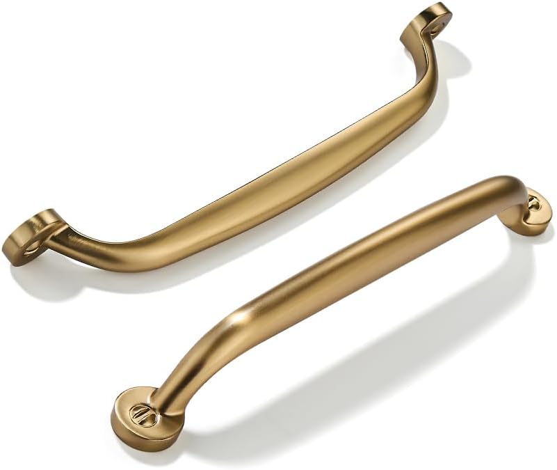 10 Pack 6 Inch Brushed Brass Cabinet Pulls for Stylish Homes