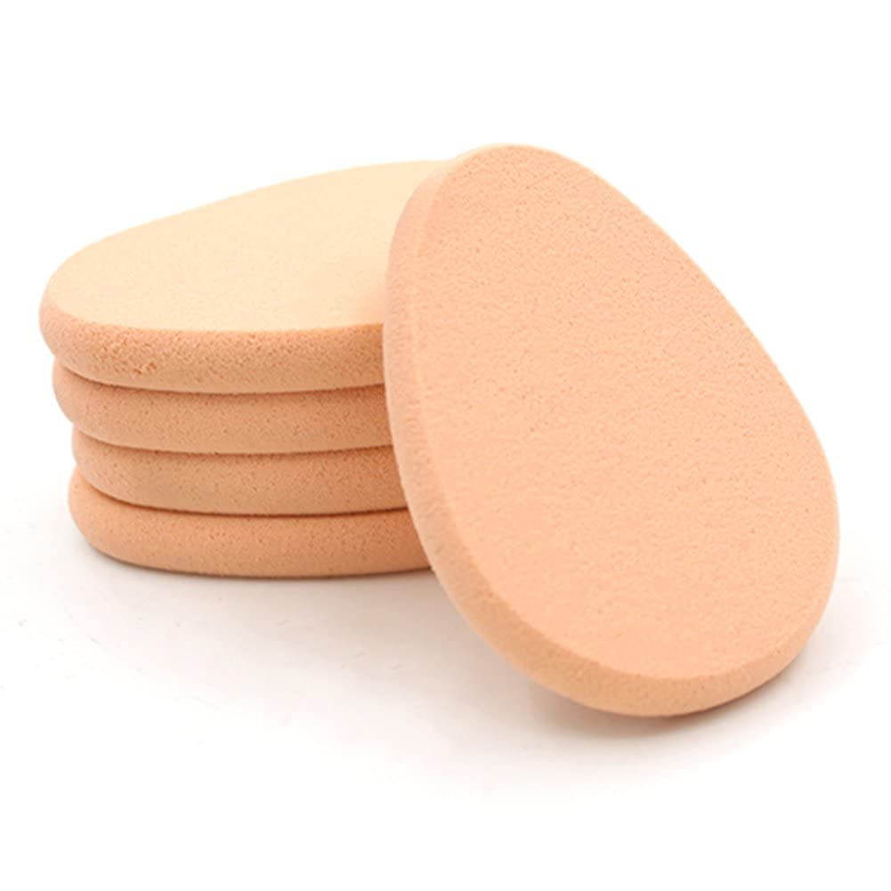 Flawless Coverage: 5Pcs Beige Makeup Sponge Set