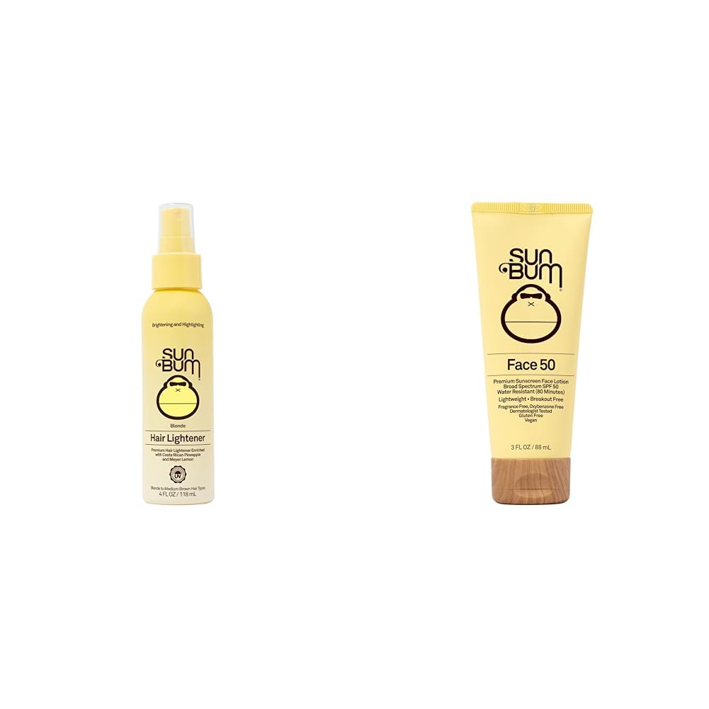 Sun Bum Blonde Formula Hair Lightener Spray and SPF 50 Lotion