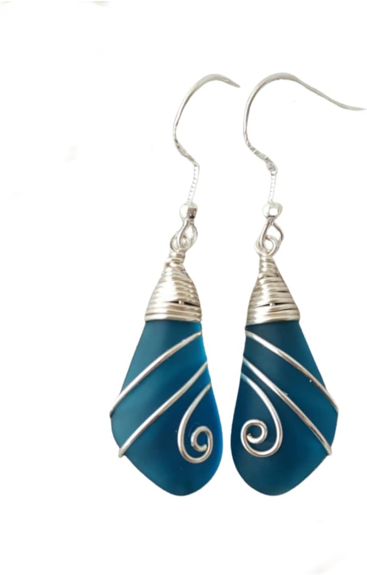 Handmade Hawaiian Sea Glass Earrings for Unique Beach Jewelry