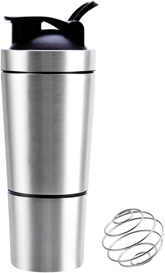 27oz VALESKA Insulated Protein Shaker - Leak Proof Stainless Steel Bottle