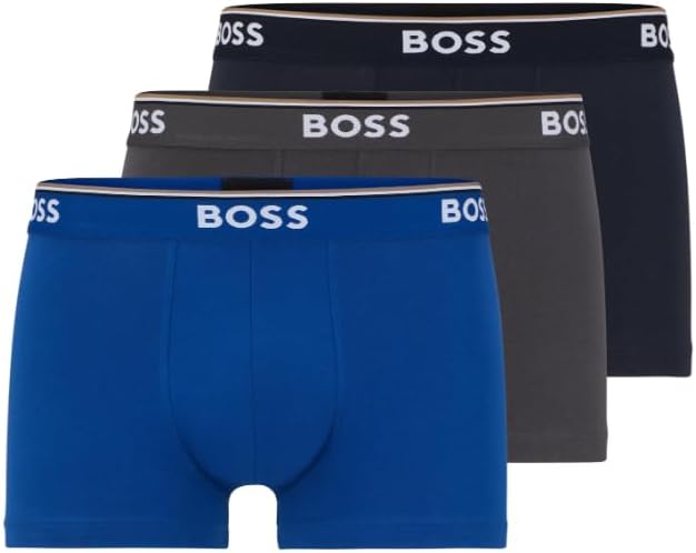 BOSS Stretch Cotton Regular Fit Trunks - 3-Pack Comfort