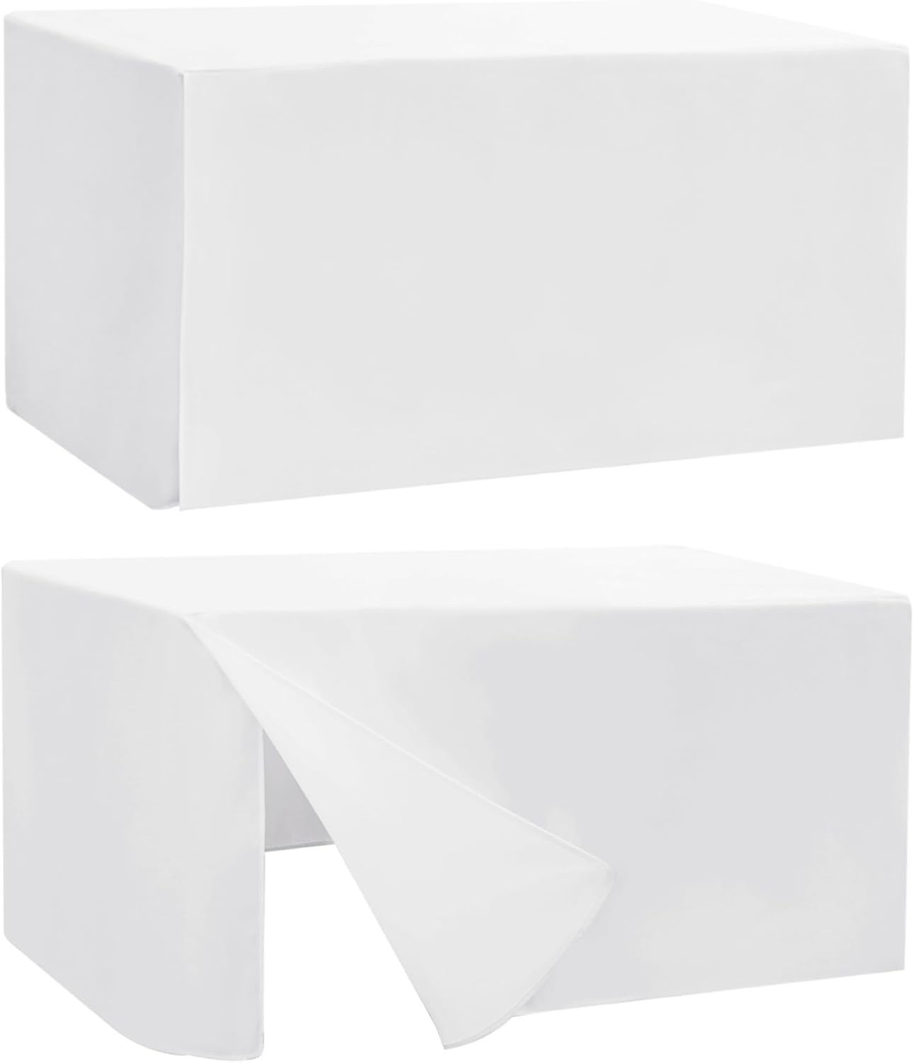 Fitted Table Covers for 8 Foot Tables - 2 Pack Rectangle Tablecloths