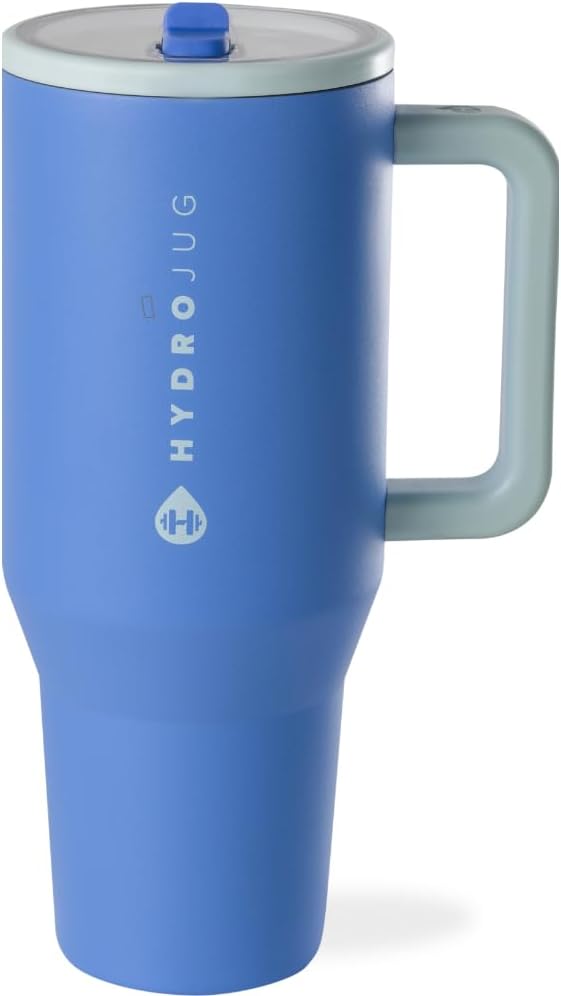 HydroJug Traveler 40 oz Water Bottle with Handle & Flip Straw