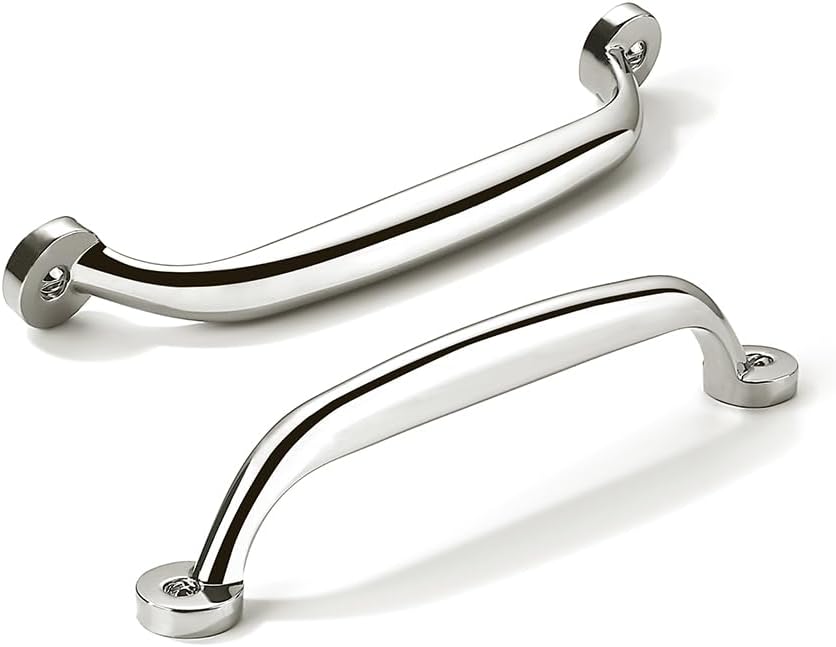 10 Pack 6 Inch Hole Center Polished Nickel Cabinet Pulls for Home