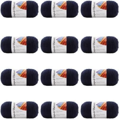 Soft Classic Solid Yarn 12 Pack for Creative Crafting Projects