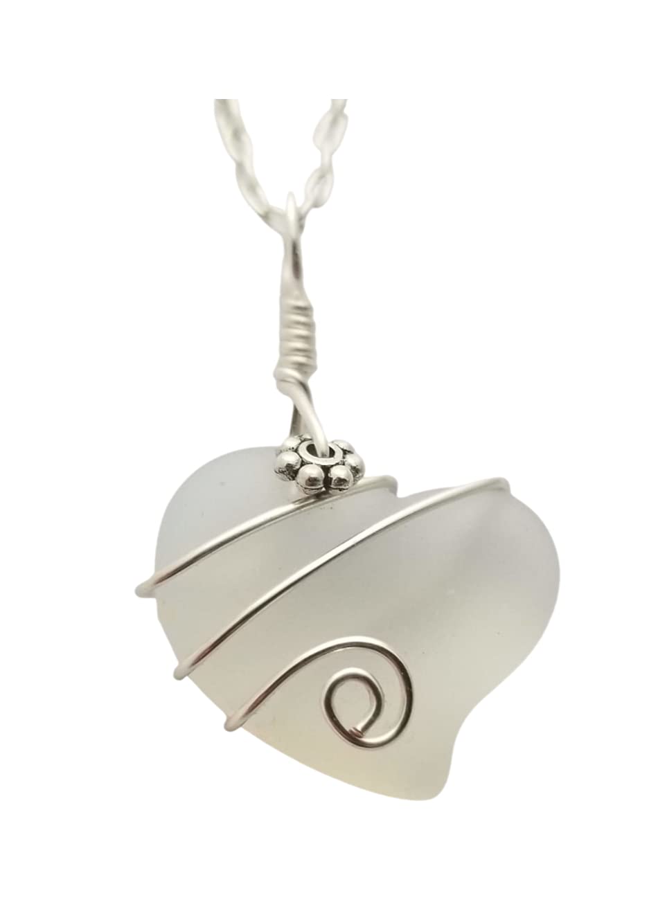 Yinahawaii Handmade Sea Glass Necklace - Unique Ocean Jewelry