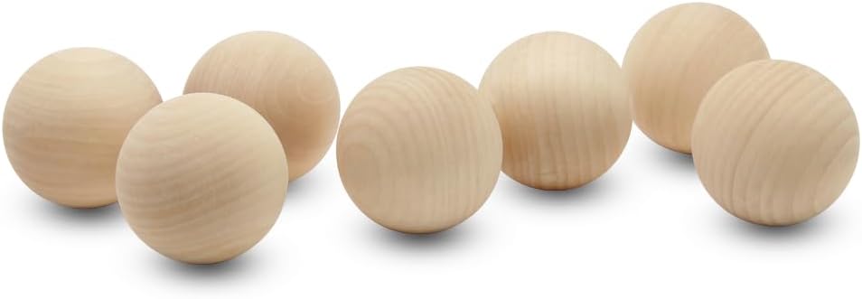 3 Inch Wooden Round Balls for Crafts - Unfinished Birch Balls