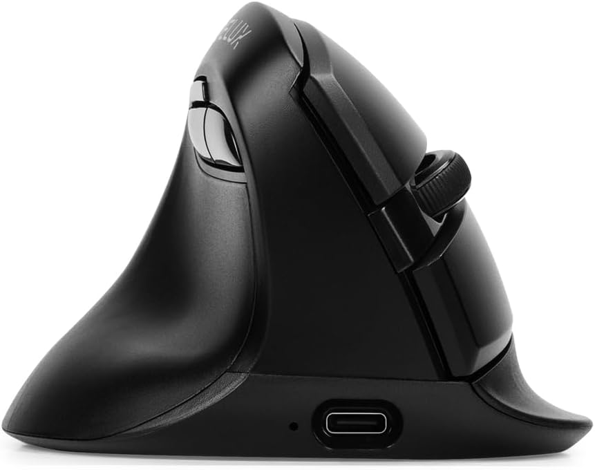 DeLUX Left Handed Ergonomic Vertical Mouse for Comfort and Ease