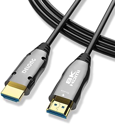 DELONG Fiber HDMI 2.1 Cable 100ft for 8K and 4K Gaming