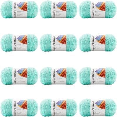 Soft Classic Solid Yarn 12 Pack for Creative Crafting Projects