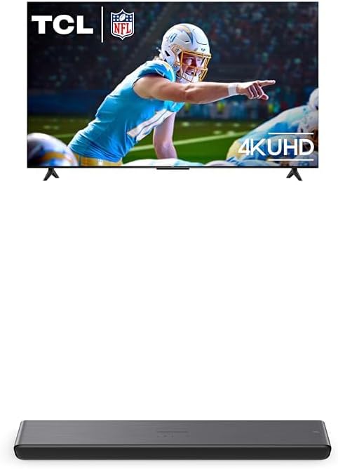 TCL 55-Inch UHD 4K Smart TV with Dolby Atmos Sound Bar Experience