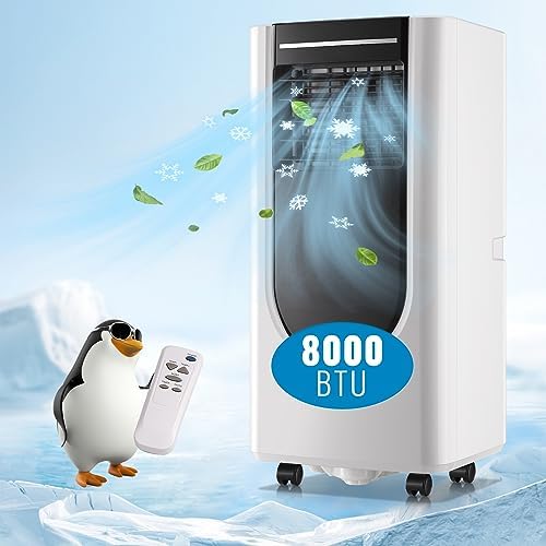 WANAI 8,000 BTU Portable AC: Efficient Cooling & Dehumidification