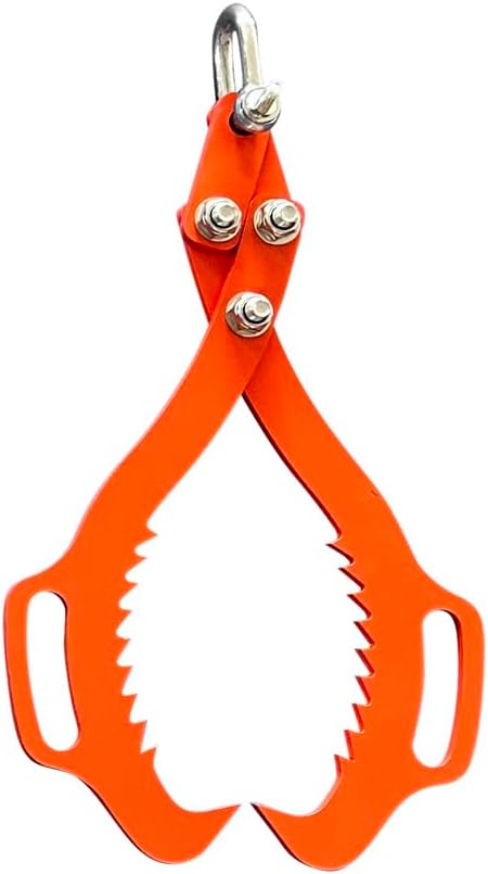 2 Serrated Claw Hook Log Lifting Tongs for Heavy Duty Use
