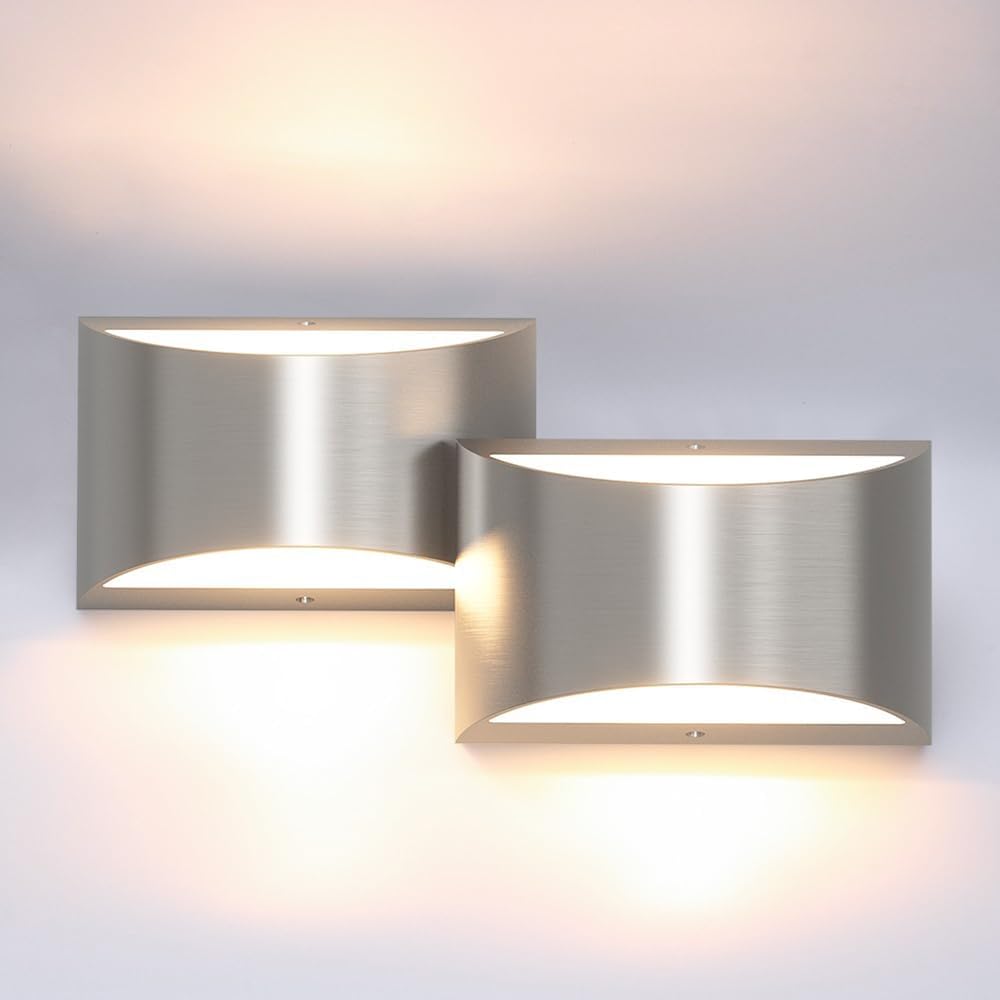Modern LED Wall Sconce Set of 2 for Living Room and Bedroom