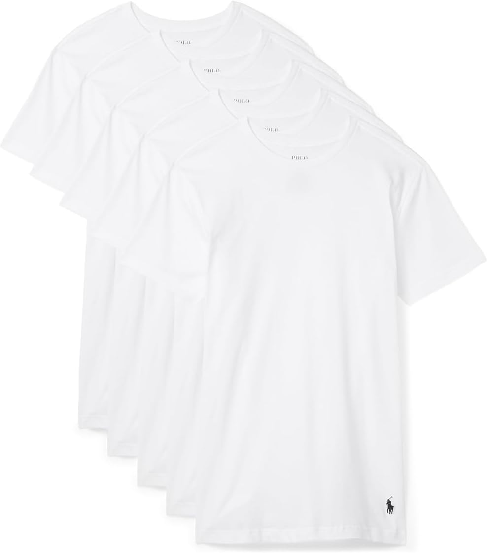 Polo Ralph Lauren Slim Fit Undershirt 5-Pack Crews for Comfort