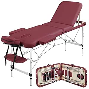 Yaheetech Portable Massage Table for Eyelash Extensions and Spa