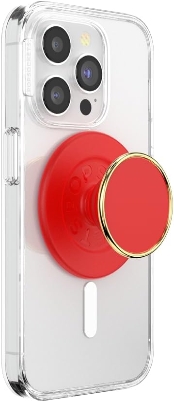 PopSockets Phone Grip for MagSafe with Kickstand - Enamel Rosso