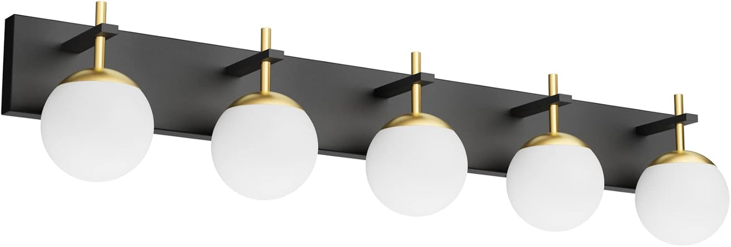 Mid Century Modern Vanity Lights - 5-Light Globe Fixture