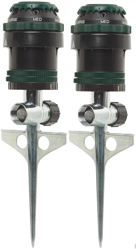 2-Pack H2O-6 Gear Drive Sprinkler for Efficient Lawn Watering